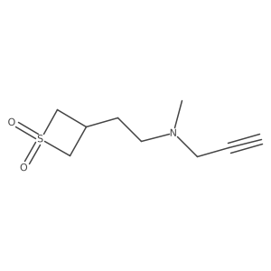3-(2-(Methyl(prop-2-yn-1-yl)amino)ethyl)thietane 1,1-dioxide Structure
