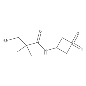 3-amino-N-(1,1-dioxo-1lambda-thietan-3-yl)-2,2-dimethylpropanamide结构式