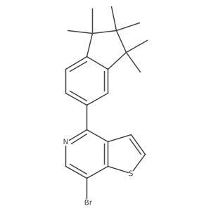 7-Bromo-4-(2,3-dihydro-1,1,2,2,3,3-hexamethyl-1h-inden-5-yl)-thieno[3,2-c]pyridine结构式