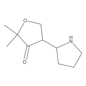 2,2-Dimethyl-4-(pyrrolidin-2-yl)oxolan-3-one结构式