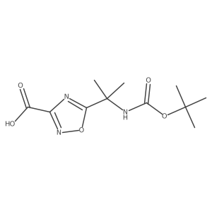 5-(2-((Tert-butoxycarbonyl)amino)propan-2-YL)-1,2,4-oxadiazole-3-carboxylic acid Structure