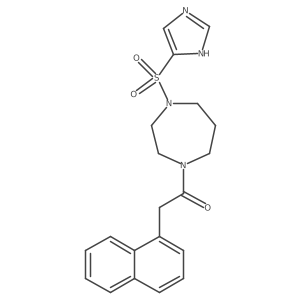 1-(4-((1H-imidazol-4-yl)sulfonyl)-1,4-diazepan-1-yl)-2-(naphthalen-1-yl)ethanone Structure