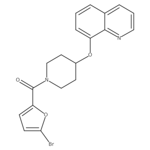 (5-Bromofuran-2-yl)(4-(quinolin-8-yloxy)piperidin-1-yl)methanone结构式