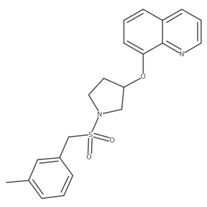 8-((1-((3-Methylbenzyl)sulfonyl)pyrrolidin-3-yl)oxy)quinoline Structure