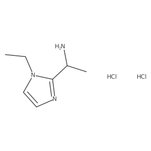 1-(1-ethyl-1H-imidazol-2-yl)ethan-1-amine dihydrochloride结构式