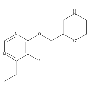 2-{[(6-Ethyl-5-fluoropyrimidin-4-yl)oxy]methyl}morpholine Structure