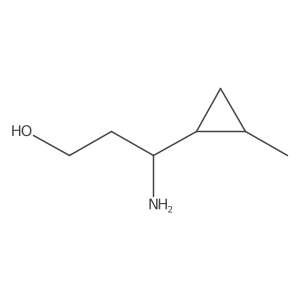 3-Amino-3-(2-methylcyclopropyl)propan-1-ol结构式