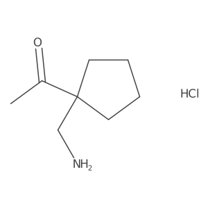 1-[1-(Aminomethyl)cyclopentyl]ethan-1-one hydrochloride Structure