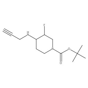 1-Piperidinecarboxylic acid, 3-fluoro-4-(2-propyn-1-ylamino)-, 1,1-dimethylethyl ester Structure