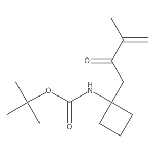 tert-butyl N-[1-(3-methyl-2-oxobut-3-en-1-yl)cyclobutyl]carbamate结构式