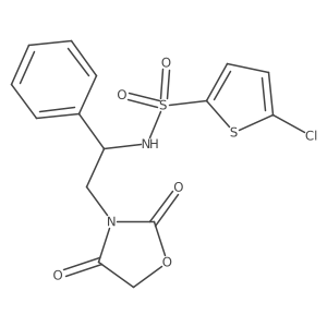 5-chloro-N-(2-(2,4-dioxooxazolidin-3-yl)-1-phenylethyl)thiophene-2-sulfonamide Structure