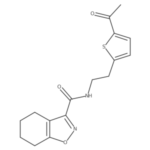 N-(2-(5-acetylthiophen-2-yl)ethyl)-4,5,6,7-tetrahydrobenzo[d]isoxazole-3-carboxamide Structure