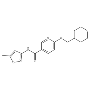 N-(5-methylisoxazol-3-yl)-6-((tetrahydro-2H-pyran-4-yl)methoxy)nicotinamide Structure