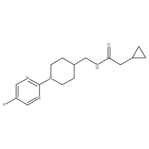 2-cyclopropyl-N-((1-(5-fluoropyrimidin-2-yl)piperidin-4-yl)methyl)acetamide Structure