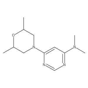 6-(2,6-dimethylmorpholino)-N,N-dimethylpyrimidin-4-amine结构式