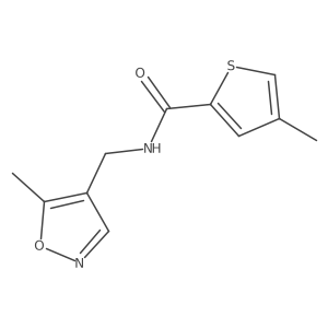 4-methyl-N-((5-methylisoxazol-4-yl)methyl)thiophene-2-carboxamide Structure