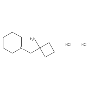 1-[(Piperidin-1-yl)methyl]cyclobutan-1-amine dihydrochloride结构式