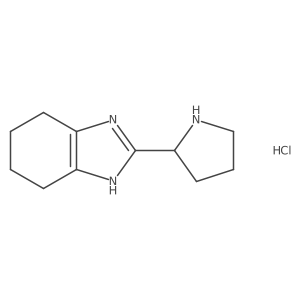 2-(pyrrolidin-2-yl)-4,5,6,7-tetrahydro-1H-benzo[d]imidazole hydrochloride结构式