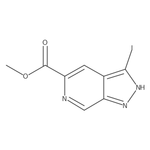 Methyl 3-iodo-1H-pyrazolo[3,4-c]pyridine-5-carboxylate结构式