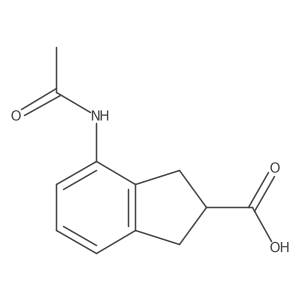4-acetamido-2,3-dihydro-1H-indene-2-carboxylic acid结构式