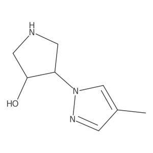 (3R)-4-(4-methyl-1H-pyrazol-1-yl)pyrrolidin-3-ol Structure