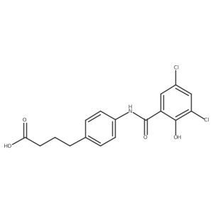 4-[(3,5-Dichloro-2-hydroxybenzoyl)amino]benzenebutanoic acid Structure