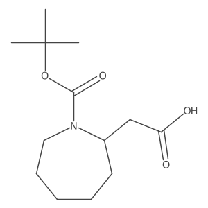 2-{1-[(Tert-butoxy)carbonyl]azepan-2-yl}acetic acid结构式