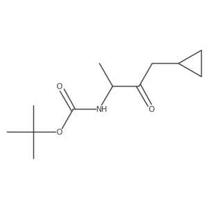 tert-butyl N-[(2S)-4-cyclopropyl-3-oxobutan-2-yl]carbamate Structure