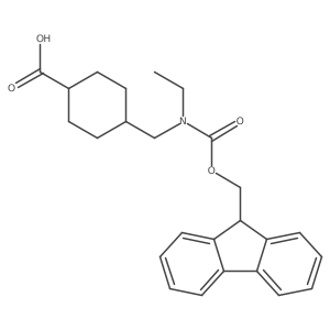 4-{[ethyl({[(9H-fluoren-9-yl)methoxy]carbonyl})amino]methyl}cyclohexane-1-carboxylic acid结构式
