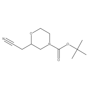 tert-Butyl (R)-2-(cyanomethyl)morpholine-4-carboxylate结构式