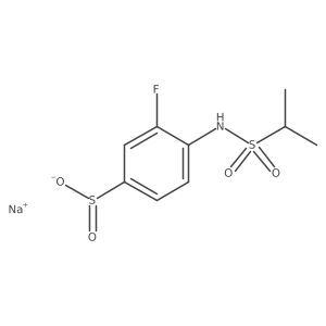 Sodium 3-fluoro-4-(propane-2-sulfonamido)benzene-1-sulfinate Structure