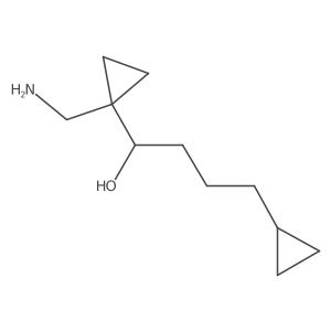 1-[1-(Aminomethyl)cyclopropyl]-4-cyclopropylbutan-1-ol结构式