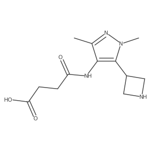 3-{[5-(azetidin-3-yl)-1,3-dimethyl-1H-pyrazol-4-yl]carbamoyl}propanoic acid结构式