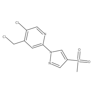 5-chloro-4-(chloromethyl)-2-(4-methanesulfonyl-1H-pyrazol-1-yl)pyridine Structure