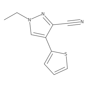 1-ethyl-4-(thiophen-2-yl)-1H-pyrazole-3-carbonitrile Structure