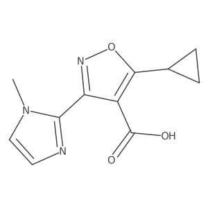 5-cyclopropyl-3-(1-methyl-1H-imidazol-2-yl)-1,2-oxazole-4-carboxylic acid Structure