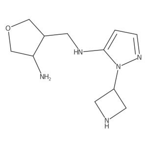N-[(4-aminooxolan-3-yl)methyl]-1-(azetidin-3-yl)-1H-pyrazol-5-amine Structure