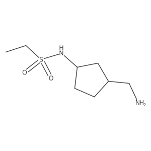 rac-N-[(1R,3S)-3-(aminomethyl)cyclopentyl]ethane-1-sulfonamide结构式