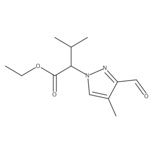 ethyl 2-(3-formyl-4-methyl-1H-pyrazol-1-yl)-3-methylbutanoate Structure