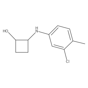 trans-2-[(3-Chloro-4-methylphenyl)amino]cyclobutan-1-ol结构式