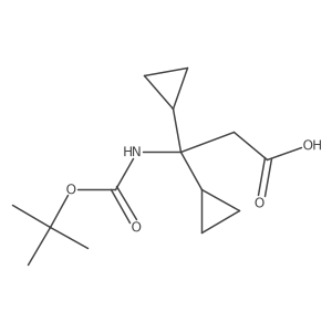 3-{[(Tert-butoxy)carbonyl]amino}-3,3-dicyclopropylpropanoic acid结构式