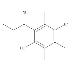 2-(1-Aminopropyl)-4-bromo-3,5,6-trimethylphenol结构式