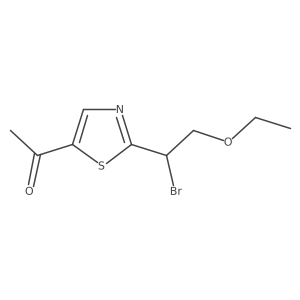 1-[2-(1-Bromo-2-ethoxyethyl)-1,3-thiazol-5-yl]ethan-1-one Structure