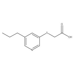 2-[(5-Propylpyridin-3-yl)sulfanyl]acetic acid结构式