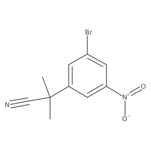 2-(3-Bromo-5-nitrophenyl)-2-methylpropanenitrile结构式