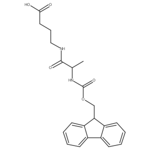 4-[(2R)-2-({[(9H-fluoren-9-yl)methoxy]carbonyl}amino)propanamido]butanoic acid结构式