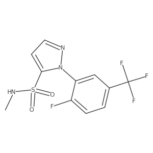 1-[2-fluoro-5-(trifluoromethyl)phenyl]-N-methyl-1H-pyrazole-5-sulfonamide Structure