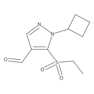 1-cyclobutyl-5-(ethanesulfonyl)-1H-pyrazole-4-carbaldehyde结构式