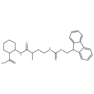 2-[4-({[(9H-fluoren-9-yl)methoxy]carbonyl}amino)-2-methylbutanamido]cyclohexane-1-carboxylic acid Structure