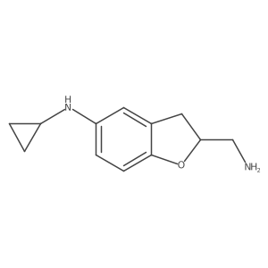 2-(aminomethyl)-N-cyclopropyl-2,3-dihydro-1-benzofuran-5-amine结构式